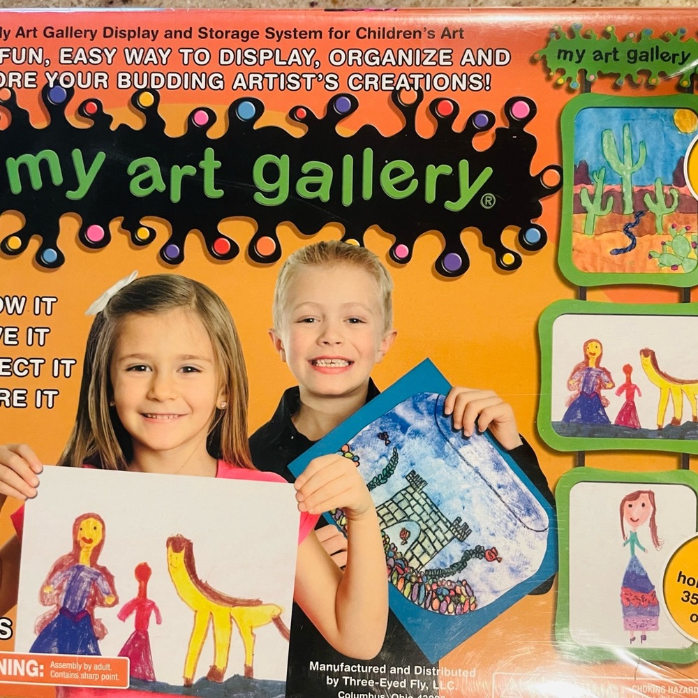 my art gallery display and storage system for childrens art